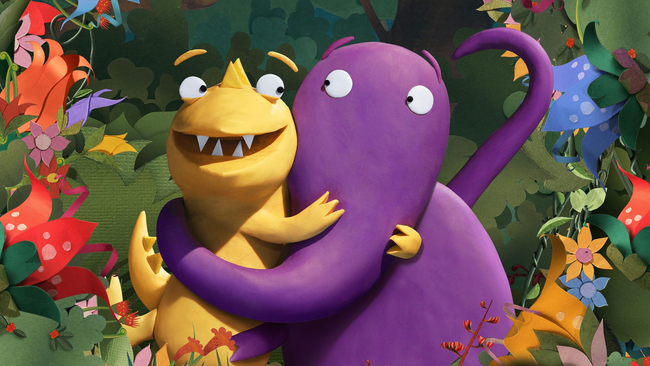 Image of Kiri and Lou hugging from the animated children's show 'Kiri and Lou'