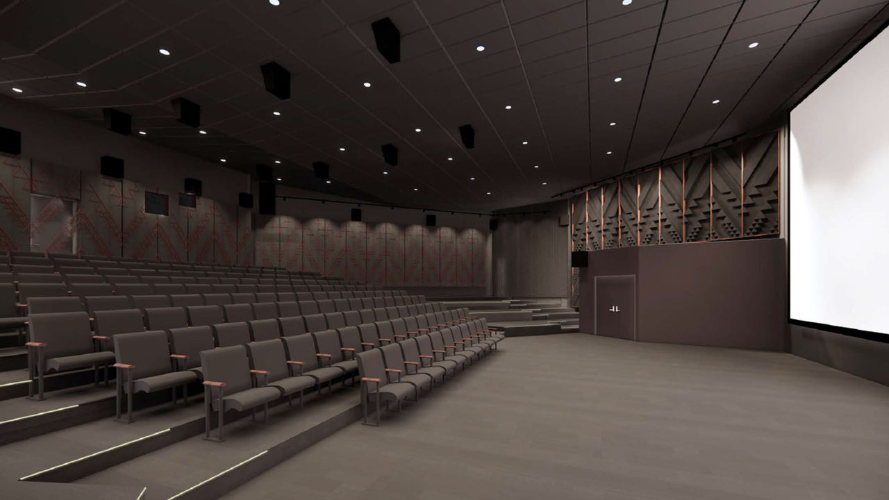 An image of seating in a cinema styled location