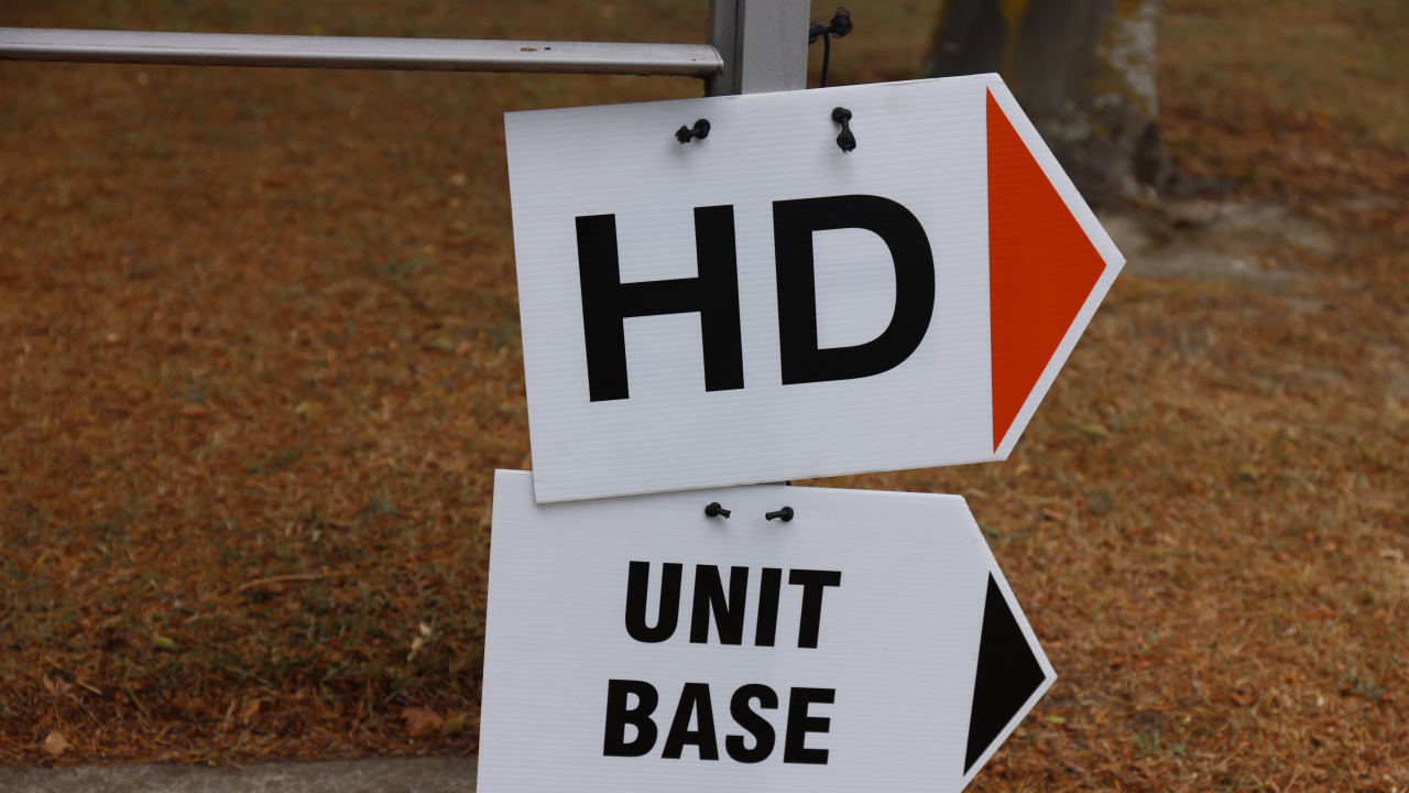 Image of directional signage you might find while on a film shoot